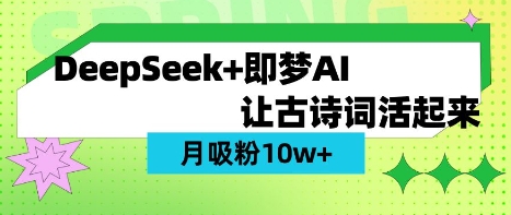 用DeepSeek做AI 古诗词视频，涨粉 10W+(保姆级教程)-网创猫