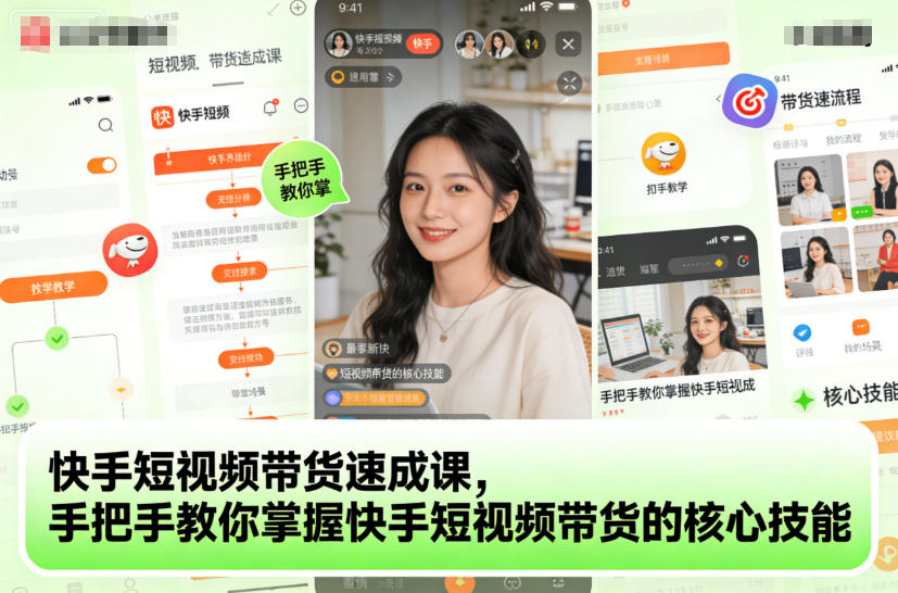 快手短视频带货速成课，手把手教你掌握快手短视频带货的核心技能-网创猫