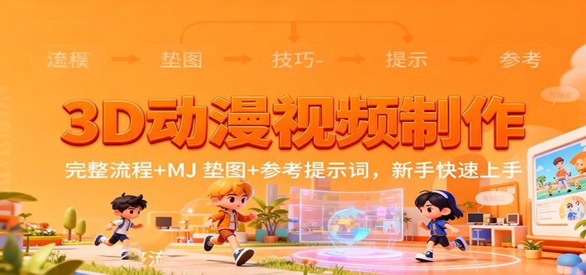 3D动漫视频制作，完整流程+MJ 垫图+参考提示词，新手快速上手-网创猫