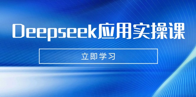 Deepseek应用实操课：AI制作数字妈妈、写真、短视频，辅导作业，PPT制作等-网创猫