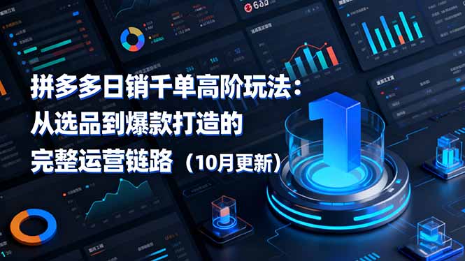 拼多多日销千单高阶玩法：从选品到爆款打造的完整运营链路（10月更新）-网创猫