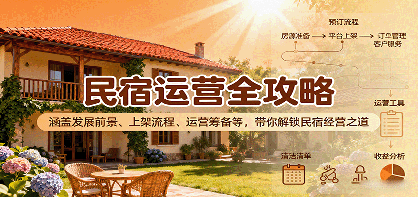 民宿运营全攻略：涵盖发展前景、上架流程、运营筹备等，带你解锁民宿经营之道-网创猫