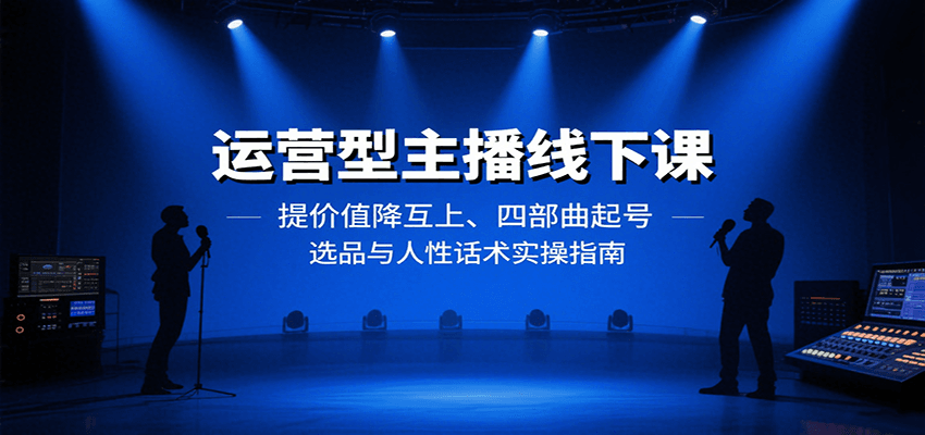 运营型主播线下课：提价值降互上、四部曲起号、选品与人性话术实操指南-网创猫