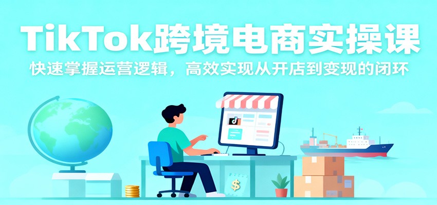 TikTok跨境电商实操课，快速掌握运营逻辑，高效实现从开店到变现的闭环-网创猫
