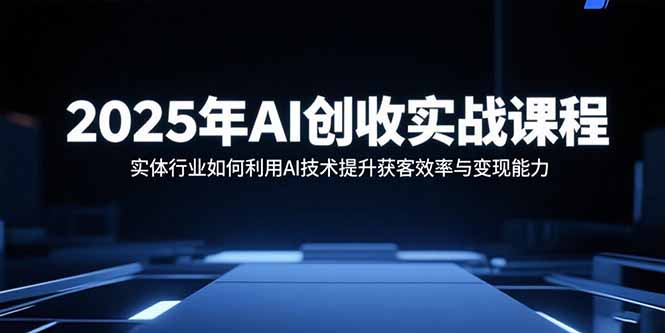2025年AI创收实战课程：实体行业如何利用AI技术提升获客效率与变现能力-网创猫