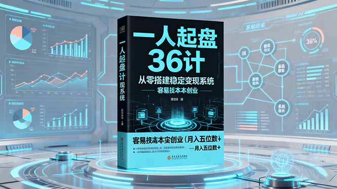 一人起盘36计：从零搭建稳定变现系统，实现低成本创业，月入五位数+-网创猫