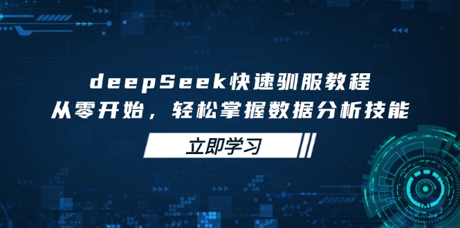 deepSeek快速驯服教程，从零开始，轻松掌握数据分析技能-网创猫