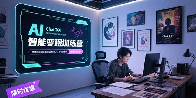 AI智能变现训练营，ChatGPT写作变现，电影解说制作，图文带货方法论-网创猫