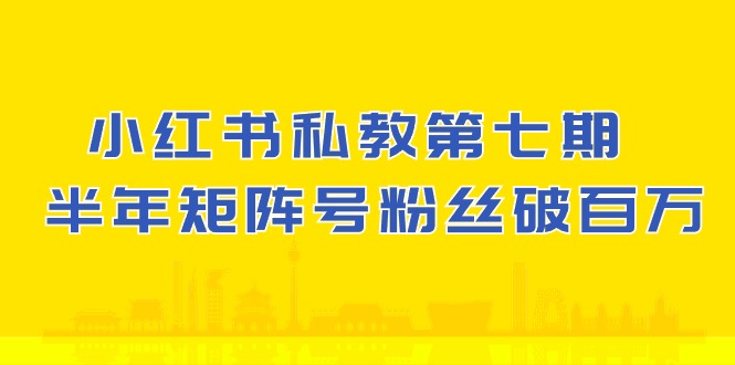 小红书私教第七期，小红书90天涨粉18w，1周涨粉破万 半年矩阵号粉丝破百万-网创猫