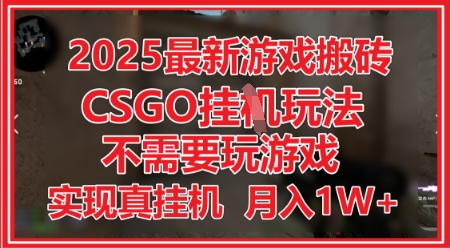 2025最新游戏搬砖，CSGO挂G，不需要玩游戏，实现真挂G，月入1W+-网创猫