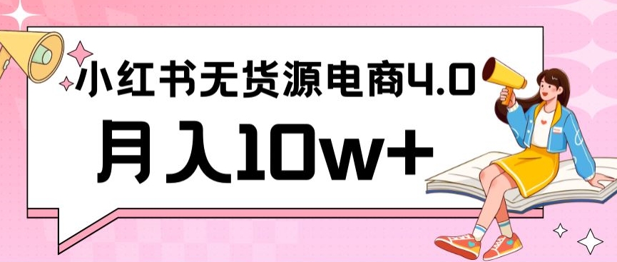 小红书新电商实战，无货源实操从0到1月入10w+联合抖音放大收益-网创猫