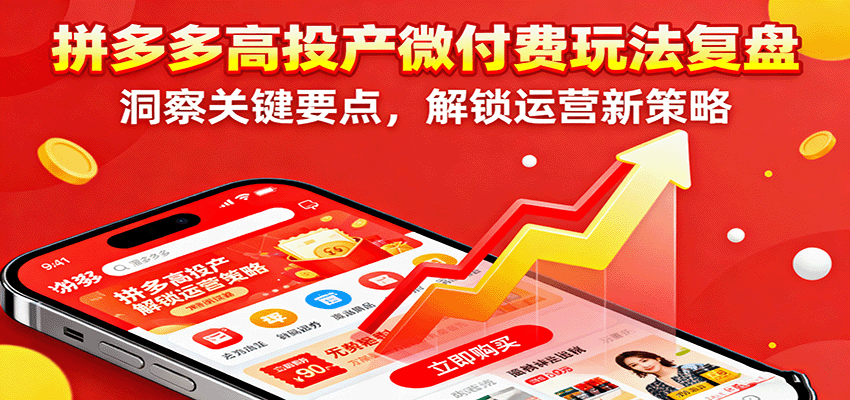 拼多多高投产微付费玩法复盘，洞察关键要点，解锁运营新策略-网创猫