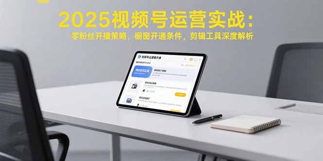 2025视频号运营实战：零粉丝开播策略，橱窗开通条件，剪辑工具深度解析-网创猫