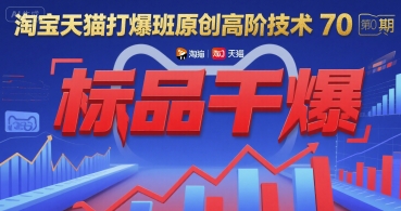 淘宝天猫打爆班原创高阶技术第70期:标品干爆-网创猫