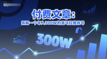 付费文章：拆解一个年入300W的喜马拉雅账号-网创猫