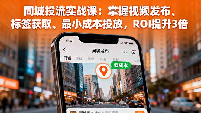 同城投流实战课：掌握视频发布、标签获取、最小成本投放，ROI提升3倍-网创猫