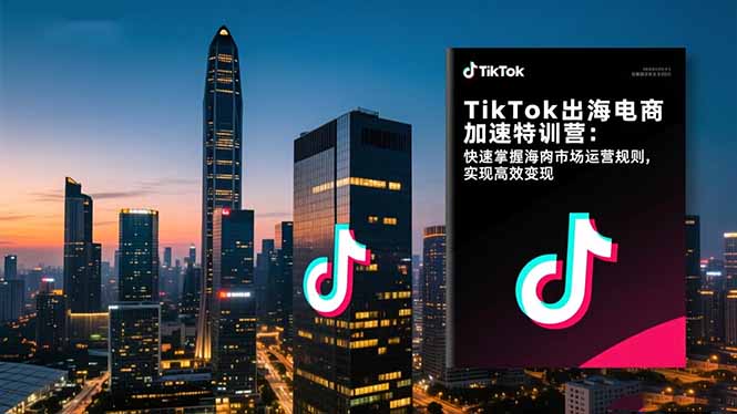 TikTok出海电商加速特训营：快速掌握海外市场运营规则，实现高效变现-网创猫