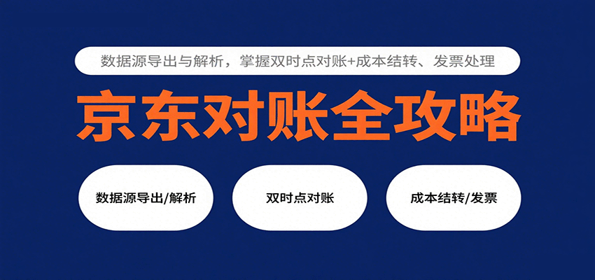 京东对账全攻略：数据源导出与解析，掌握双时点对账+成本结转、发票处理-网创猫