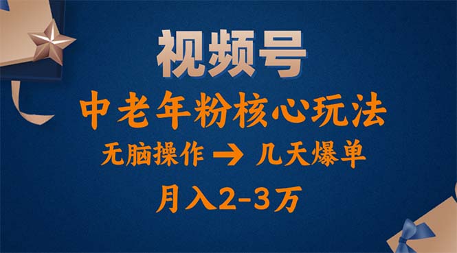 （11288期）视频号火爆玩法，高端中老年粉核心打法，无脑操作，一天十分钟，月入两万-网创猫
