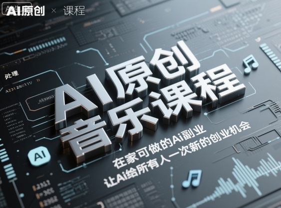 AI原创音乐课程，在家可做的Ai副业，让Ai给所有人一次新的创业机会-网创猫