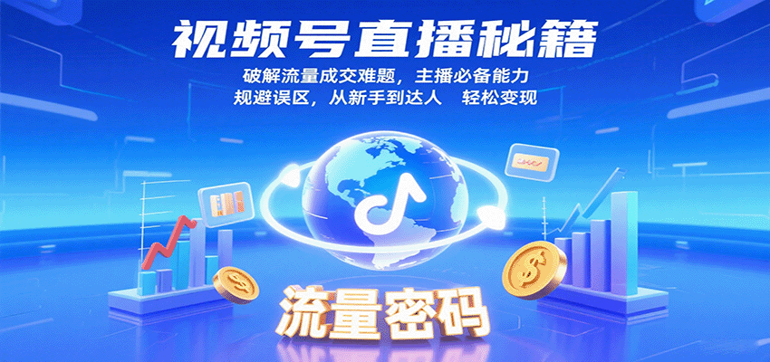 视频号直播秘籍，破解流量成交难题，主播必备能力，规避误区，从新手到达人轻松变现-网创猫