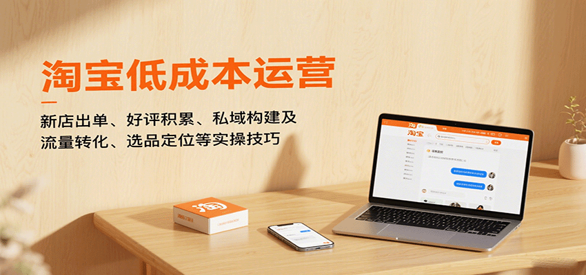 淘宝低成本运营，新店出单、好评积累、私域构建及流量转化、选品定位等实操技巧-网创猫