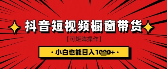 抖音短视频食品橱窗带货，小白轻松上手日入1k+【揭秘】-网创猫