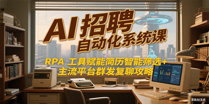 AI招聘自动化系统课，RPA工具赋能简历智能筛选+主流平台群发复聊全攻略-网创猫