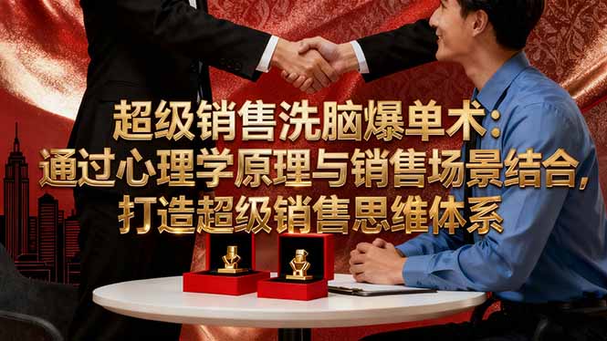 超级销售洗脑爆单术:通过心理学原理与销售场景结合,打造超级销售思维体系-网创猫