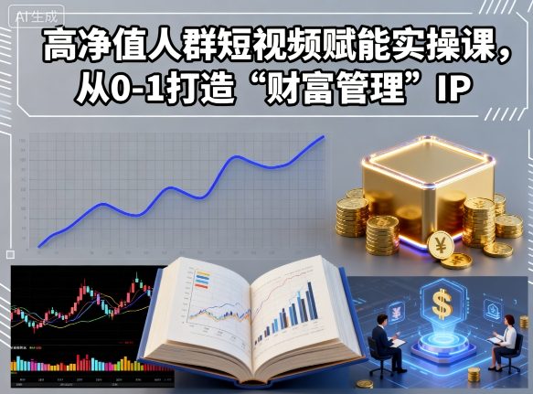 高净值人群短视频赋能实操课，从0-1打造“财富管理”IP-网创猫