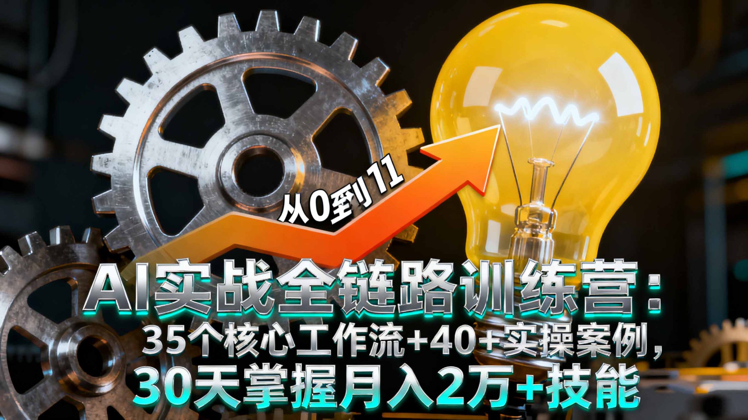 AI实战全链路训练营：35个核心工作流+40+实操案例，30天掌握月入2万+技能-网创猫