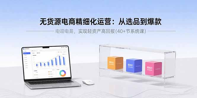 无货源电商精细化运营：从选品到爆款，实现轻资产高回报(40+节系统课)-网创猫