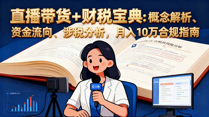 直播带货+财税宝典：概念解析、资金流向、涉税分析，月入10万合规指南-网创猫