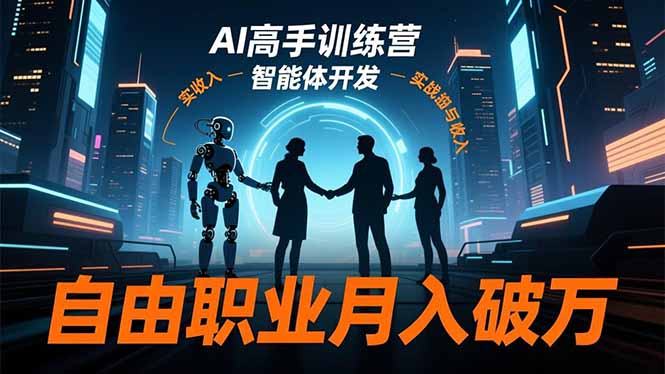 AI高手训练营3.0，ChatGPT，Midjourney，智能体开发，自由职业月入破万-网创猫