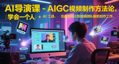 AI导演课-AIGC视频制作方法论，学会一个人+AI工具，完成如同小型视频团队般的创作工作，实现导演梦-网创猫