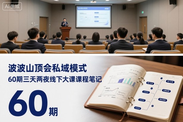 波波山顶会私域模式60期三天两夜线下大课课程笔记（文档）-网创猫