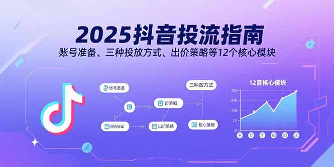 2025抖音投流指南，账号准备、三种投放方式、出价策略等12个核心模块-网创猫
