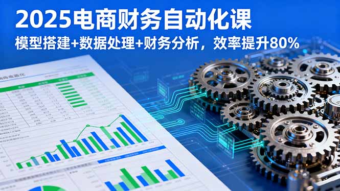 2025电商财务自动化课，模型搭建+数据处理+财务分析，效率提升80%-网创猫