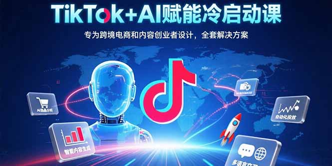 TikTok+AI赋能冷启动课：专为跨境电商和内容创业者设计，全套解决方案-网创猫