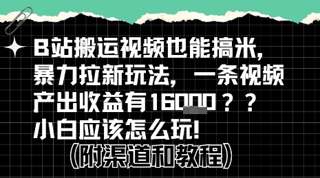 b站掘金计划？搬运视频也能挣拉新的收益，小白应该怎么玩！-网创猫