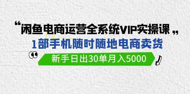 （9547期）闲鱼电商运营全系统VIP实战课，1部手机随时随地卖货，新手日出30单月入5000-网创猫