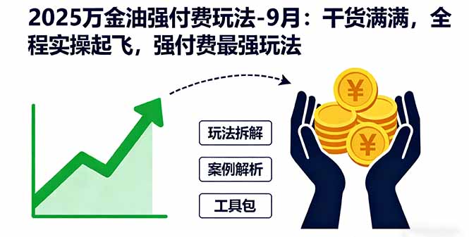 2025万金油强付费玩法-9月：干货满满，全程实操起飞，强付费最强玩法-网创猫