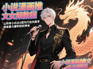 小说漫画推文女频教程，让所有小白从0成为行业内高手，简单暴力兼职轻松挣米-网创猫