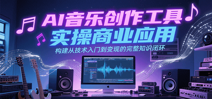 AI音乐创作工具实操商业应用，构建从技术入门到变现的完整知识闭环-网创猫