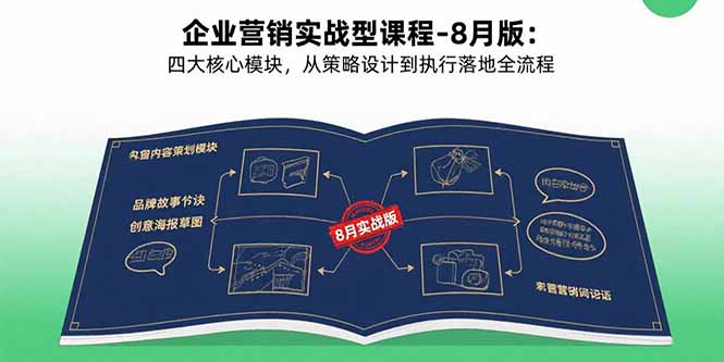 企业营销实战型课程-8月版：四大核心模块，从策略设计到执行落地全流程-网创猫