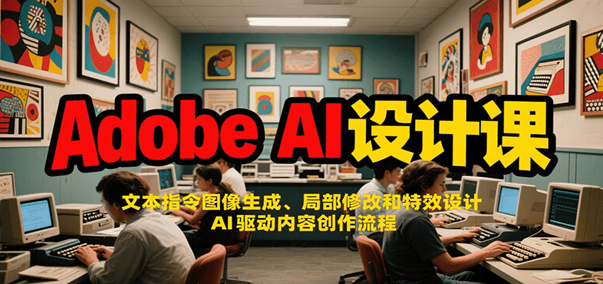 Adobe AI设计课：文本指令图像生成、局部修改和特效设计，AI驱动内容创作流程-网创猫