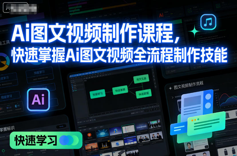 Ai图文视频制作课程，快速掌握Ai图文视频全流程制作技能-网创猫