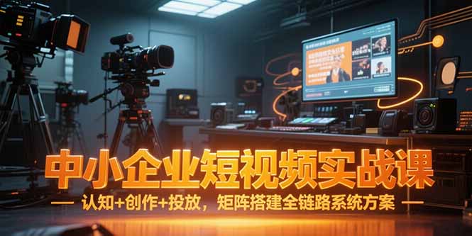 中小企业短视频实战课，认知+创作+投放，矩阵搭建全链路系统方案-网创猫