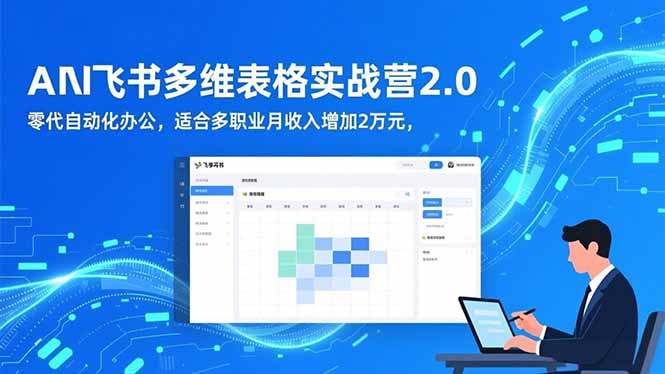 AI+飞书多维表格实战营2.0：零代码自动化办公，适合多职业月收入增加2万元-网创猫
