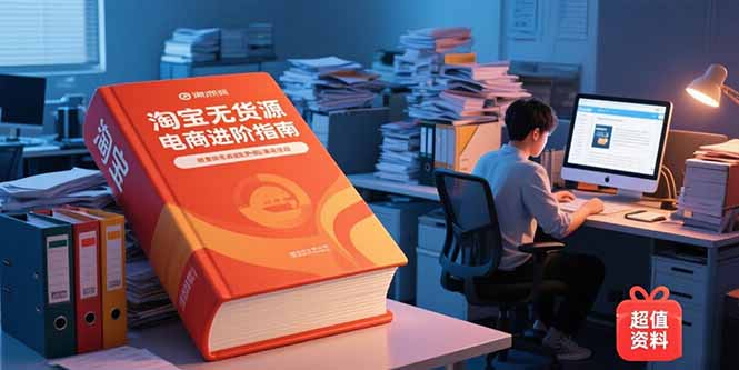 淘宝无货源电商进阶指南，包含新人课、进阶课，配套资料，蓝海选品等-网创猫